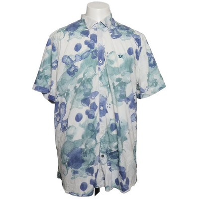PME Legend, Kurzarmhemd, Größe: 3XL, Weiß/Blau/Grün, Baumwolle, Print #Gr4