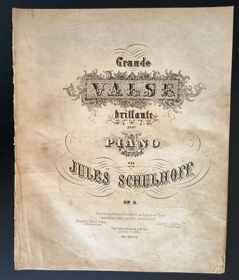 Schulhoff Jules ''Noten'' Grande VALSE brillante pour PIANO OP.6. bei Schott 1846