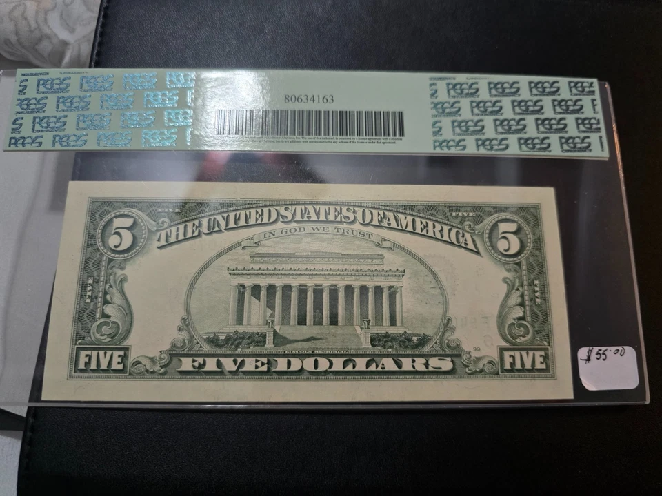 Fr. 1985-F (FF Block) 1995 $5 Atlanta Withrow / Rubin PCGS Gem New 66 PPQ - Image 4 of 4