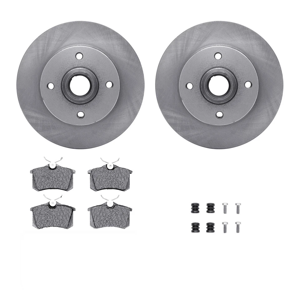 R1 Concepts WFWH1-74038 Brake Disc and Pad Kits 2-Wheel Set Rear for VW Jetta - Image 2 of 3