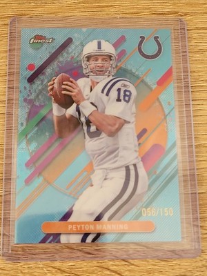 2024 Topps Finest /150 Peyton Manning #35 Sky Blue Refractor Rare! Colts HOF!