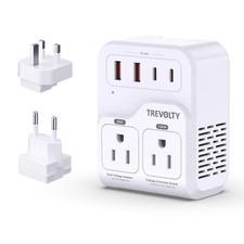 2000W Voltage Converter US to Europe for Hair Dryers, 7-in-1 220V to 110V Con...