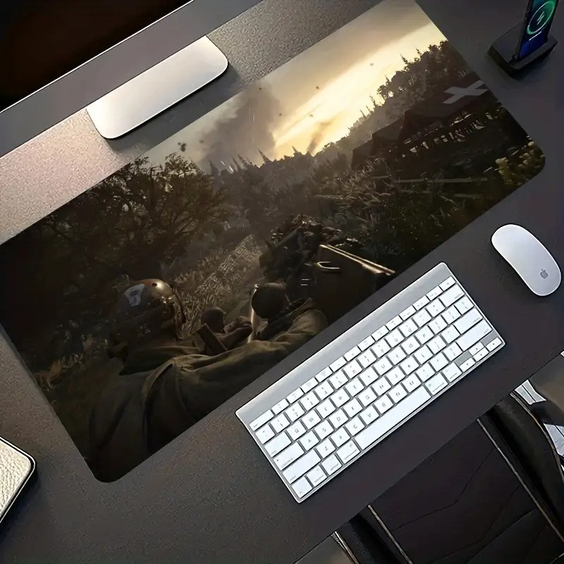 40*90cm1pc Large Battlefield Gaming Mouse Pad & Desk Mat - Non-Slip Rubber Base,
