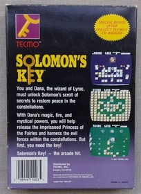 NES - LLAVE DE SOLOMON (1987): Caja Original, Cartucho y Manual