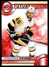 JONATHAN GRUDEN 2023-24 SP AUTHENTIC LIMITED RED FUTURE WATCH RC PITTSBURGH