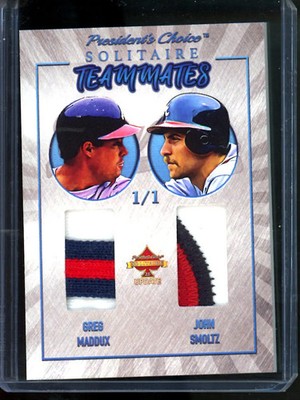 2023 President's Choice John Smoltz Greg Maddux Teammates 1/1 Baseball