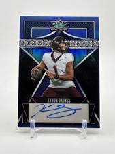 Kyron Drones 2024 Leaf Valiant Blue Autograph /8 Virginia Tech Hokies Auto