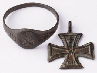 German empire WW1 Iron Cross Ring WWI Pendant Military award decoration Order