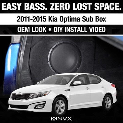 NVX BE-KIAOPTG3-VSW102 Aftermarket Subwoofer Box Upgrade for 2011-2015 Kia Optim