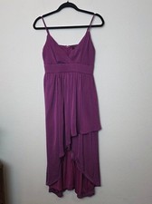 Lulus Sz Small Beaming with Bliss Purple Striped Faux-Wrap Midi Dress Wedding