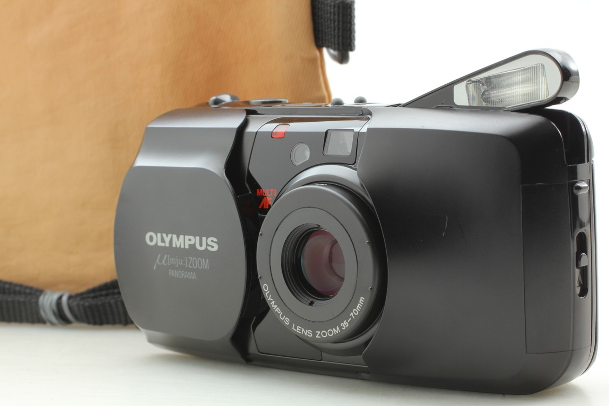 #565 OLYMPUS μ mju ZOOM 35-70mm PANORAMA ▷[N MINT+++] Olympus μ mju Zoom Panorama Black 35-70mm Film