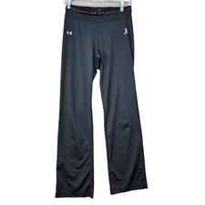 Under Armour Fitted Yoga Pants SM Black Power in Pink Cancer Athleisure Workout