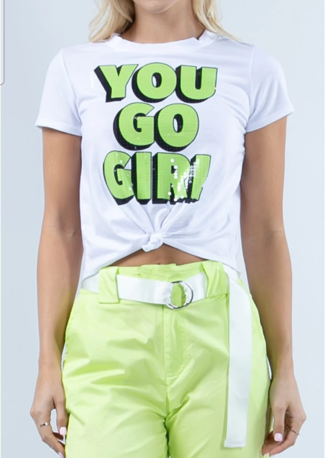 YOU GO GIRL. Short Sleeve Ladies T Shirt