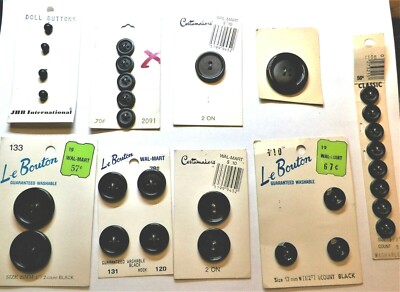 Black Buttons Assortment La Mode Streamline JHB Le Bouton
