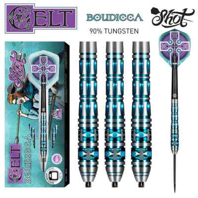 SHOT DARTS CELT BOUDICCA 24 GRAM STEEL TIP NEW! SHIPS FREE N FREE FLIGHTS