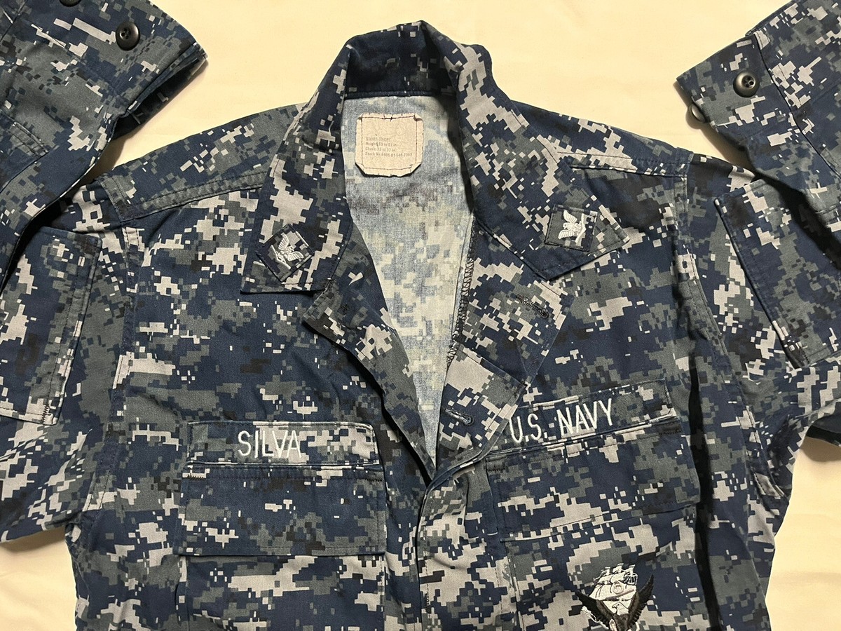 US Navy Digital Working Uniform Blouse USGI Size Small Short