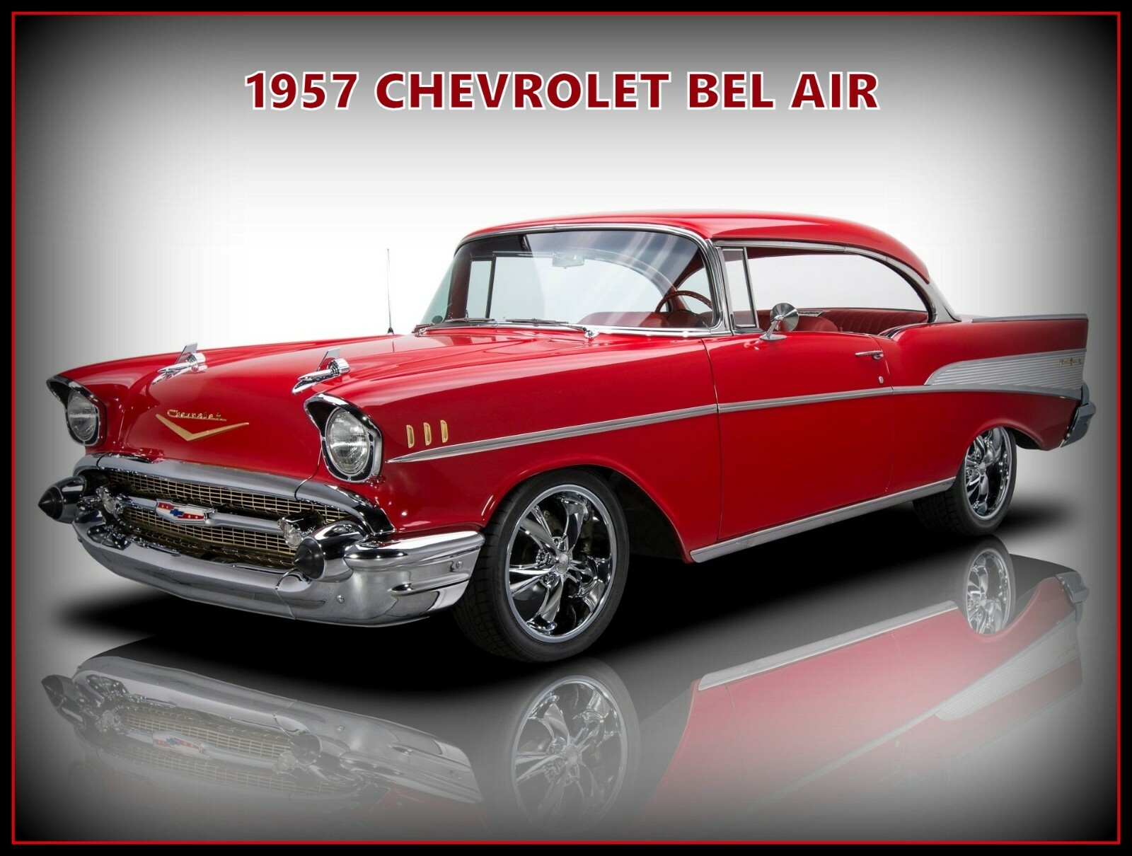 1957 Chevrolet Bel Air NEW Metal Sign: Hot Rod Look 2-Tone Restoration
