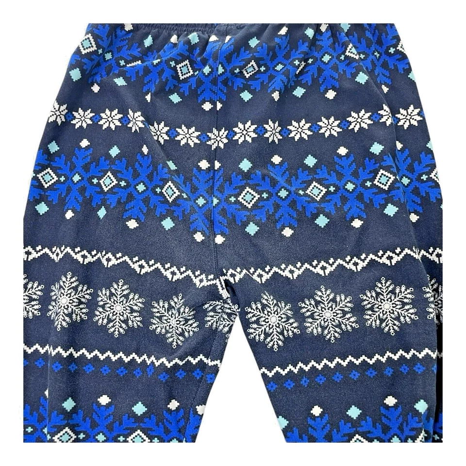 Agnes & Dora Copo de Nieve Leggings Grandes Mantequilla Suave Mujer Pantalones Azul y Blanco Foto 2 de 4