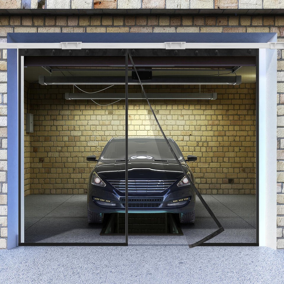 Sliding Garage Door Screen 2 Car With Track Closure, Faroe Islands - View #7