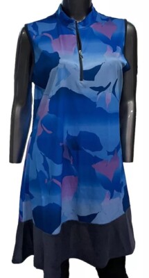 Callaway Dresses | Callaway Golf Blue And Pink Midi Dress | Color: Blue/Pink | Size: Xl | Jfamsales2024's Closet
