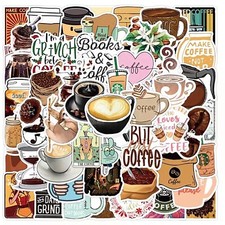 20 COFFEE Stickers, Cafe, coffee lovers beverage, decals