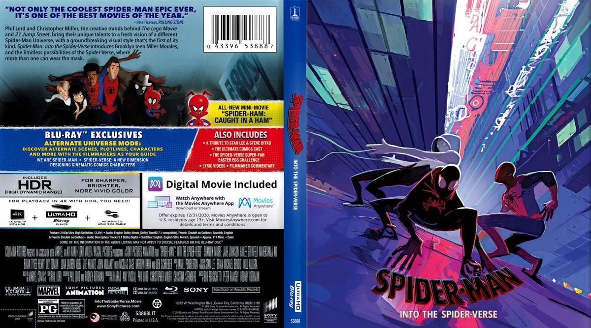 Spider-Man : Across The Spider-Verse (4k/UHD + Blu-ray Combo + Digital)