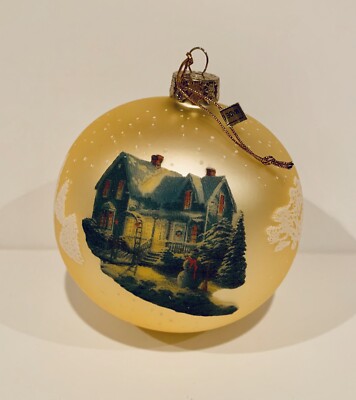 Thomas Kinkade Blessing Of Christmas Ornament Brushworks Collection 2003