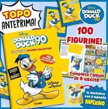 ALBUM e BUSTINE di FIGURINE PAPERINO 90 ANNI DONALD DUCK + FUMETTI TOPOLINO