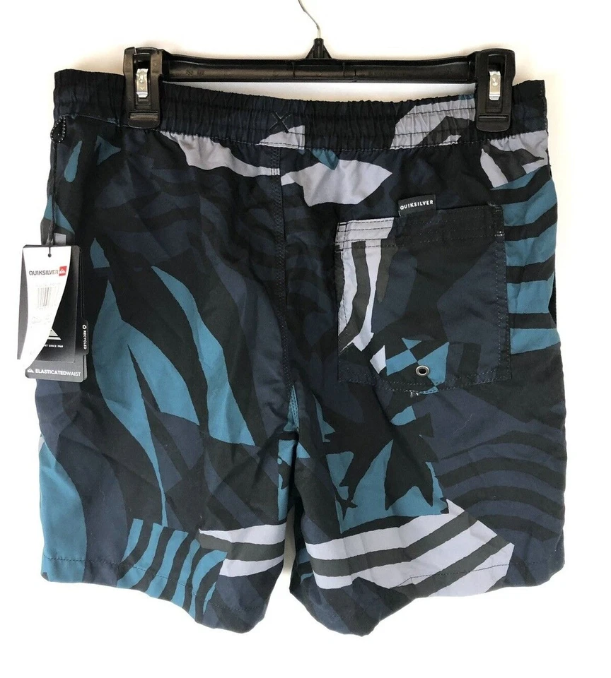 Boardshorts Quiksilver para niños, azul coral, talla XL/16 Foto 2 de 3