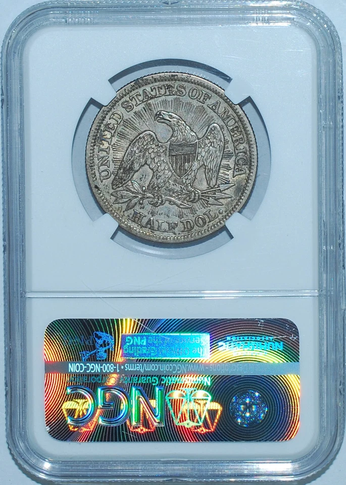 1853 NGC XF45 With Arrows And Rays Seated Liberty Half Dollar - Image 2 of 2