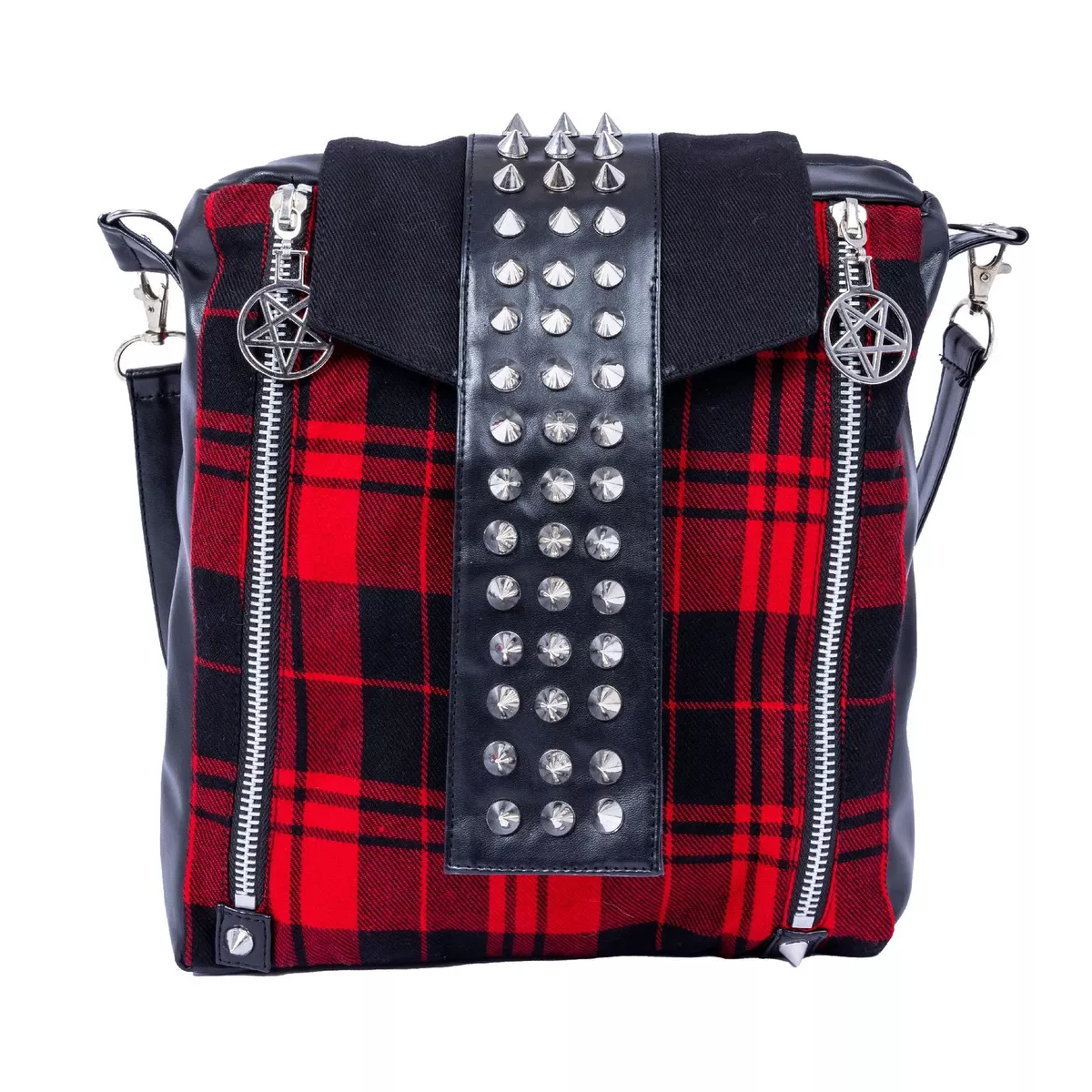 Heartless Belladonna Bag Ladies Red Check One Size Goth Punk Emo