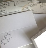 Wilton Place Cards Silver Double Heart 40 Pack Wedding Or Anniversary Supplies on sale Wilton Place Cards Silver Double Heart 40 Pack Wedding Or Anniversary Supplies on sale