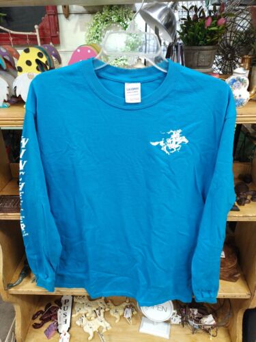 Winchester Men's Medium Long Sleeve Teal T-Shirt C39 - Picture 1 of 4