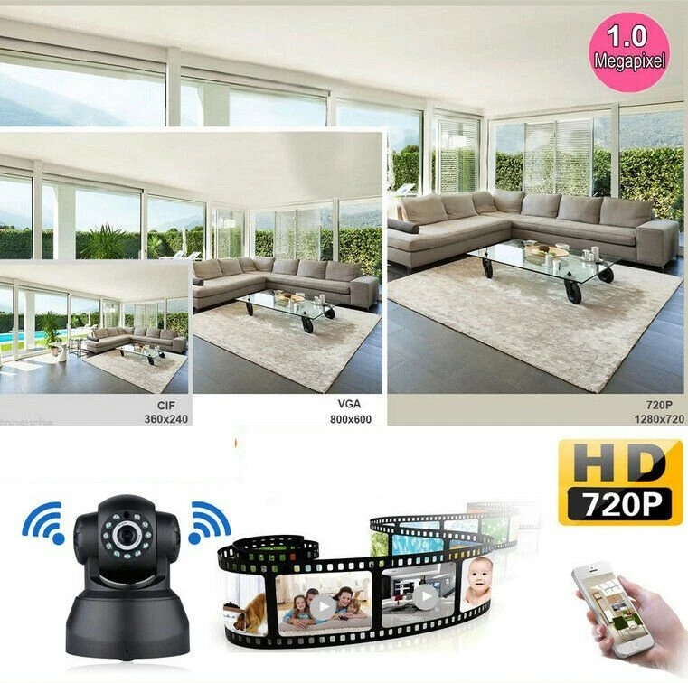 1x2x Sricam 720p Wireless IP WiFi Network Home Security Camera Two-Way Audio - image 4 of 4