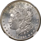 1884-CC Morgan Silver Dollar NGC MS63 Superb Eye Appeal Strong Strike