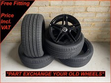 Genuine Mercedes 20" GLE GLS Black AMG 5 Twin Spoke Alloy Wheels & New Tyres