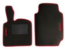 Set compatibile tappetini Smart fortwo 450 451 moquette battitacco in gomma