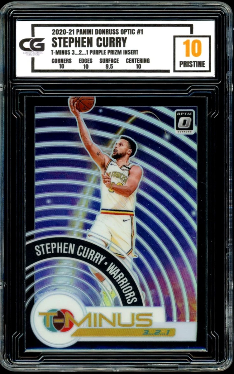 2020 Donruss Optic T-Minus 3,2,1 PURPLE PRIZM Stephen Curry ~ CG 10 PRISTINE