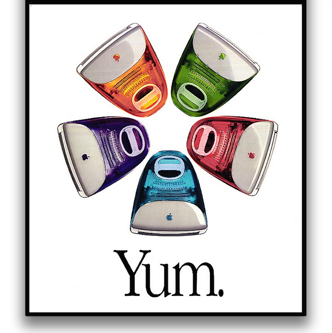 muku　Apple Poster muku Apple Poster Apple Vintage Poster - Five Color iMacs i Yum