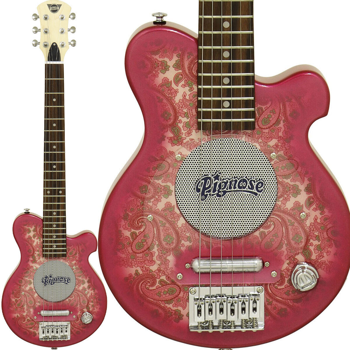 Pignose PGG-200PL PKPL Mini Electric Guitar Pink Paisley Pignose PGG-200PL PKPL Mini Electric Guitar Pink Paisley