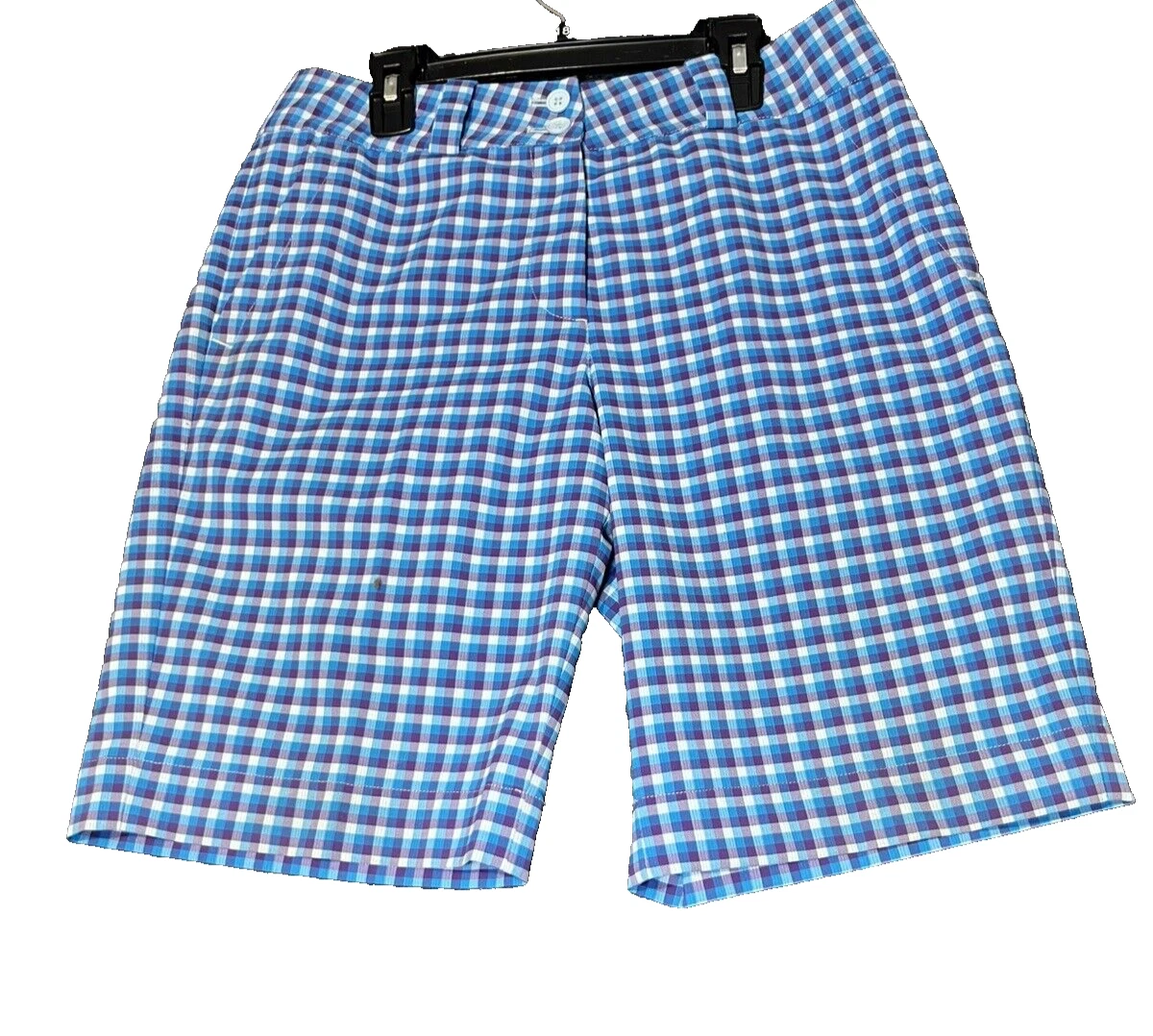 Bermuda Nike Golf Shorts Donna Taglia 4 Blu Viola Plaid Sportivi Attivi Estivi