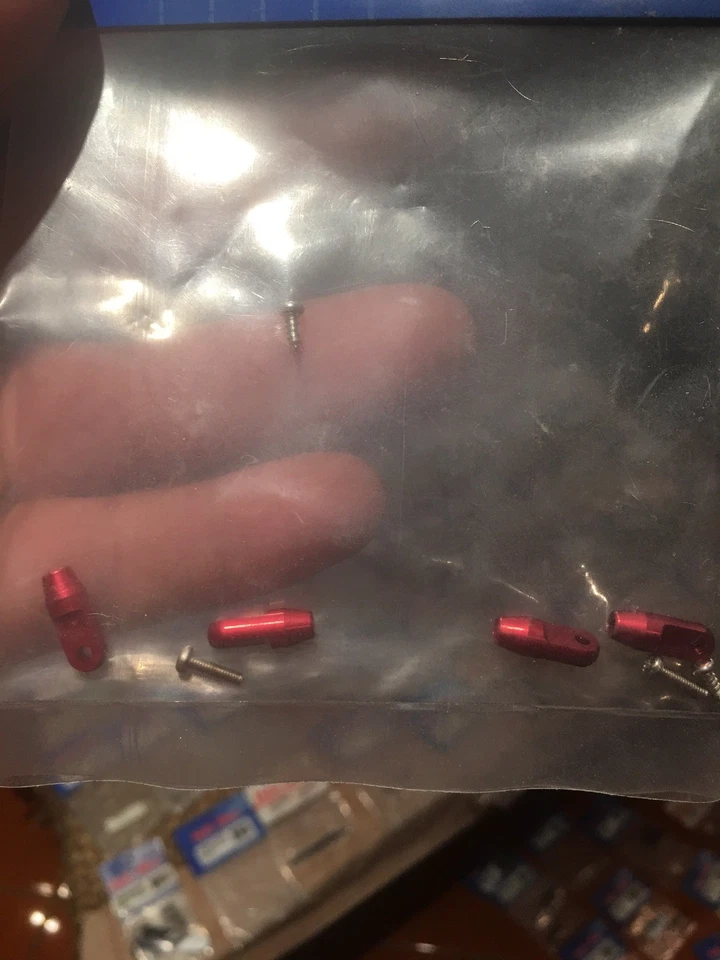 HELI-MAX MX 400 HELI ALUMINUM TAILBOOM BRACE ENDS / # HMXE9703 - Image 2 of 3