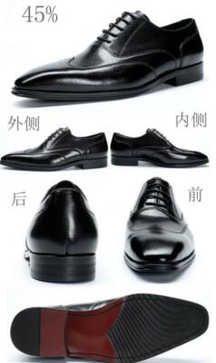 2020 New Business Men's Formal Leather Shoes Square Toe Leisure Derby Shoes New