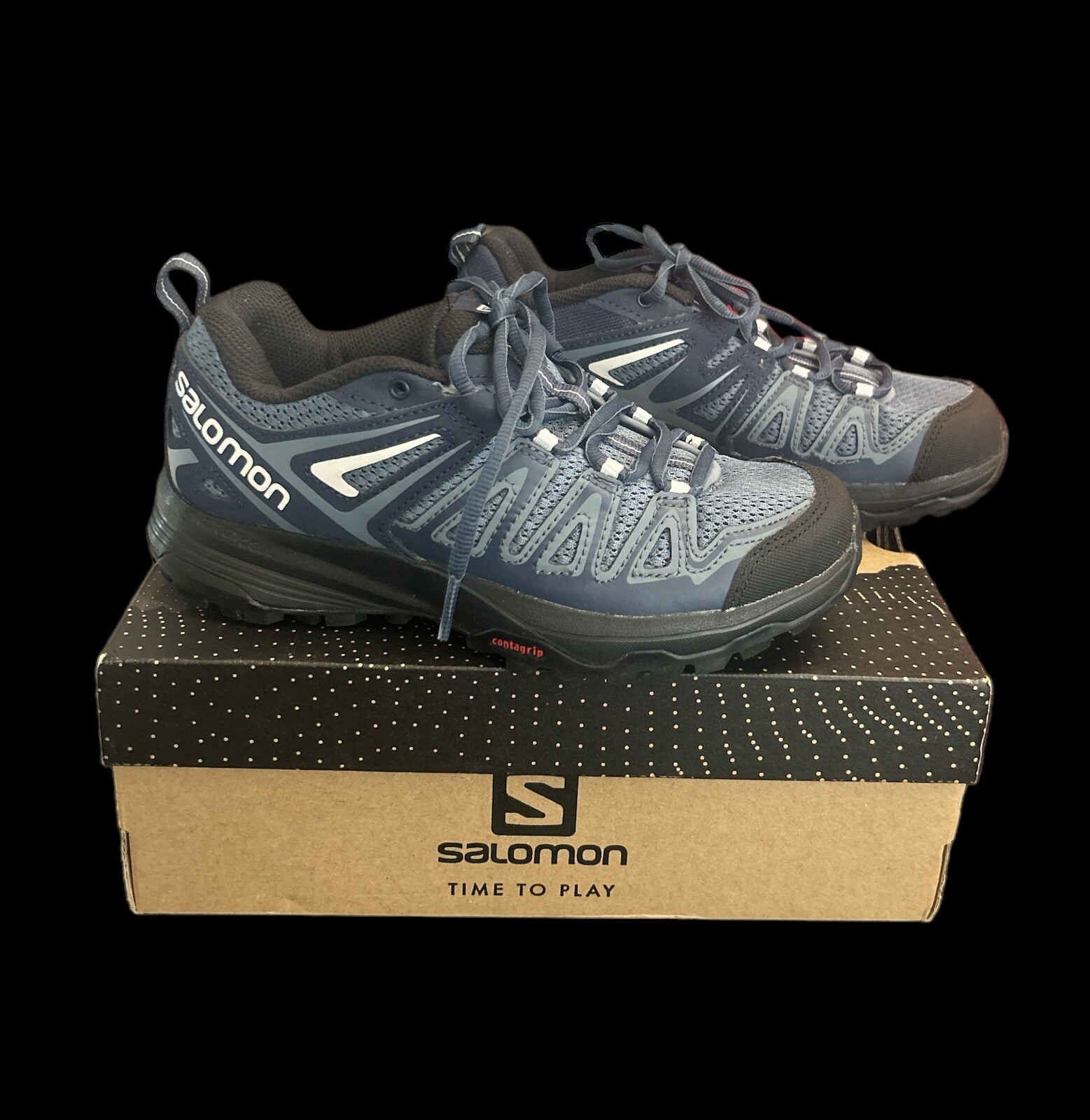 Salomon donna X Crest scarpe da trekking basse tempo tempestoso blu indaco 5 5