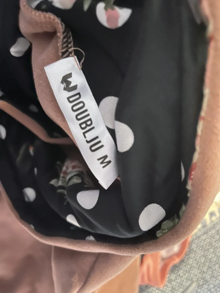 Толстовка женская Doublju M уникальная деталь розовая пыльная розовая 606 - Изображение 4 из 4