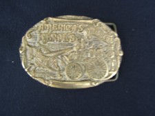 "America's Heroes Fire Dept" Brass Belt Buckle  613 Free Shipping VGC