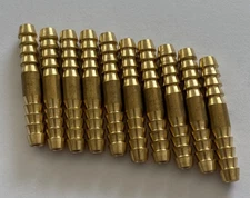 (10-pcs) Brass Tube ID 3/16" Hose Barb Splicer /Mender Fitting , Air  Water Fuel