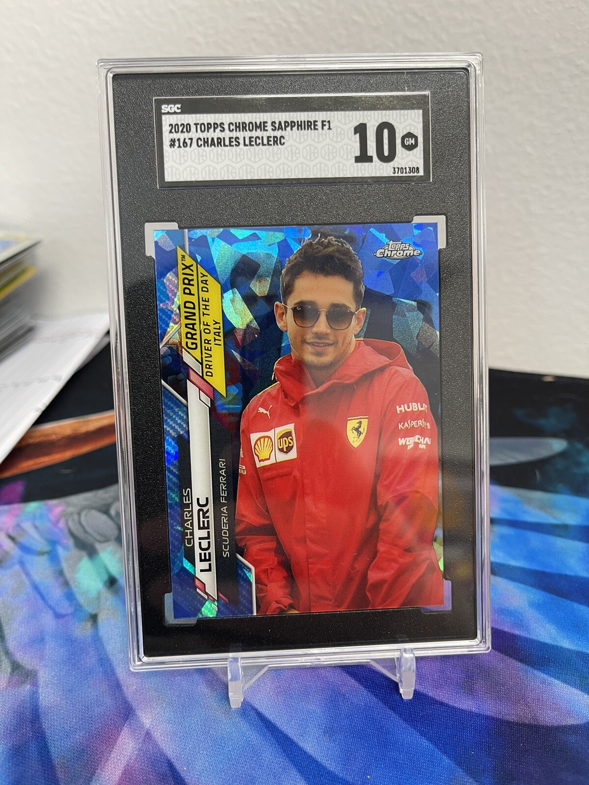 2020 Topps Chrome Sapphire Formula 1 Charles Leclerc #167 SGC 10