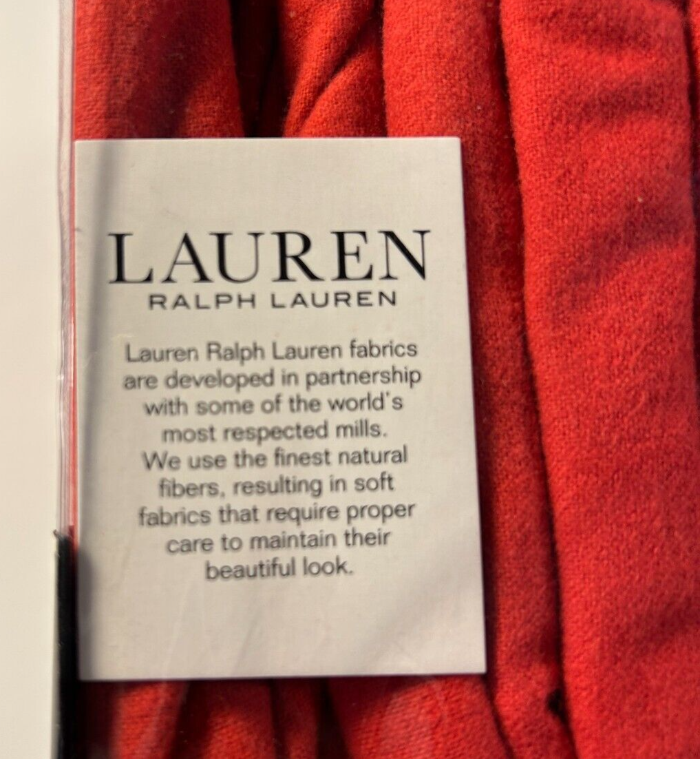 RALPH LAUREN Queen Sheets Set Lauren Flannel Red NEW eBay