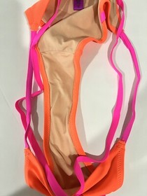 L'Agent by Agent Provocateur Eleena Orange Pink Bathing Suit Bottom Women Large